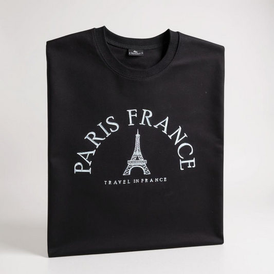 Paris France Embroidered Sweatshirt- Authentic City Logo